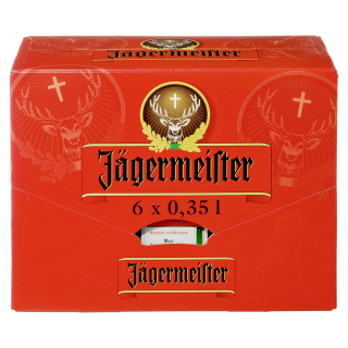 Jägermeister  35 % Vol. - 6 x 0,35 l Flaschen