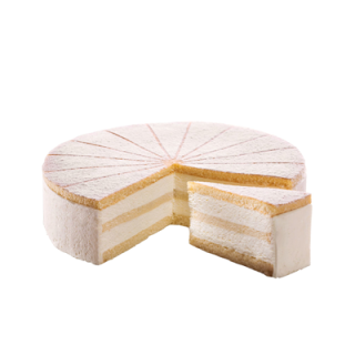 Pfalzgraf Käse-Sahnetorte Ø 28 cm, tiefgefroren, ungeschnitten, ca. 16 Stücke - 1,8 kg