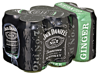 Jack Daniels & Ginger 10 % Vol. - 6 x 1,98 l Dosen