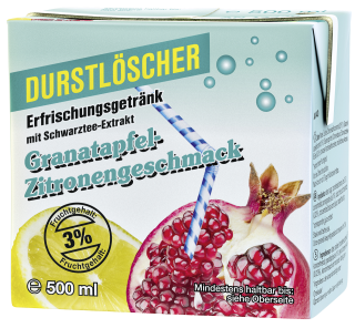 Durstlöscher Granatapfel-Zitrone - 0,50 l Packung