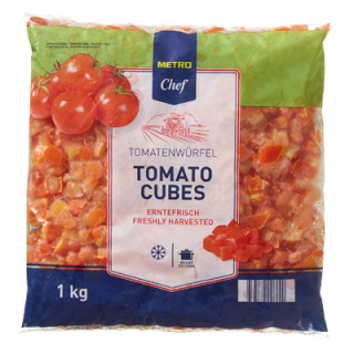 METRO Chef Tomaten Würfel tiefgefroren - 1,00 kg Beutel