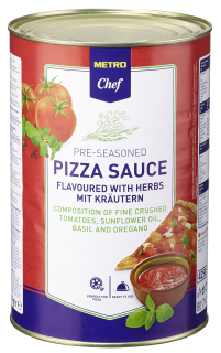 METRO Chef Pizza Sauce mit Kräutern - 4,10 kg Dose