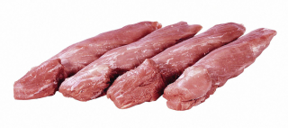 QS Dänisches Schweinefilet tiefgefroren mit Kopf und kleiner Kette vak.-verpackt ca. 0,35 kg am Stück - je kg