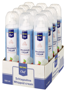 METRO Chef Sprühschlagsahne 35 % Fett - 12 x 0,50 l...