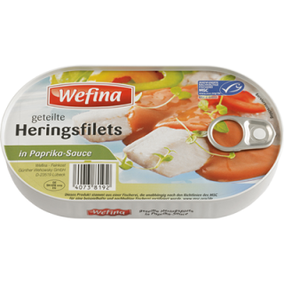 WEFINA Heringsfilet geteilt in Paprikasauce 200 g Dose
