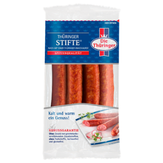 Die Thüringer Stifte Schweinefleisch 4 Stück à 50 g - 1 x 200 g Packung