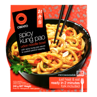 OBENTO Udon Noodle Bowl Spicy Kung Pao - 240 g Packung