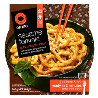 OBENTO Udon Noodle Bowl Sesame Teriyaki - 240 g Packung