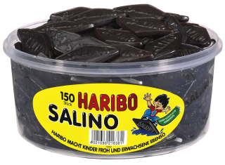 Haribo Lakritz Stückartikel - 1,20 kg Dose