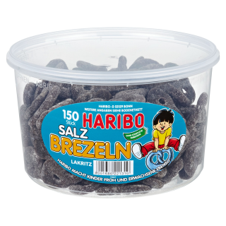 Haribo Lakritz Stückartikel - 1,05 kg Dose