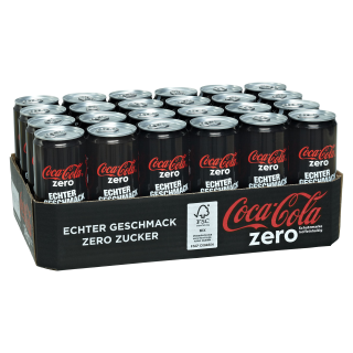 Coca-Cola Zero - 24 x 0,33 l Dosen