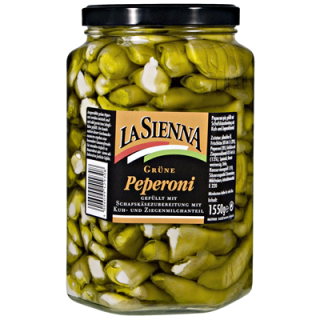 La Sienna Peperoni gefüllt mit Frischkäse - 1,55 kg Tiegel