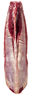 Reh-Rücken tiefgefroren, mit Knochen, ohne Fettauflage, Gastro-Zuschnitt, aus Europa, vak.-verpackt je kg ( ca. 2 kg)