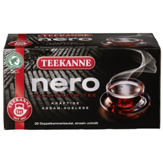Teekanne Schwarzer Tee Nero kräftig & belebend, 20 Teebeutel à 1,5 g 20 Teebeutel Packung