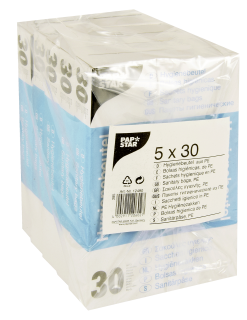 Papstar Hygienebeutel Weiß - 250 g Stück