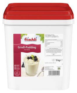 Frischli Pudding Grieß mit Sahne, 6 % Fett 5 kg Eimer