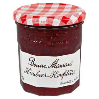 Bonne Maman Konfitüre Himbeer 50 g je 100 g Fruchtgehalt cremig - 370 g Glas