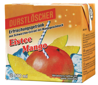 Durstlöscher Eistee Mango - 0,50 l Packung