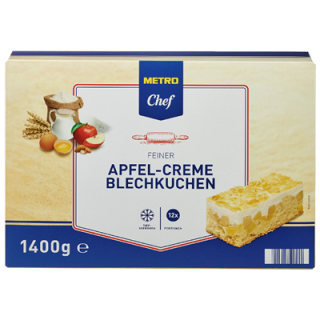 METRO Chef Feiner Apfel-Creme Blechkuchen, 12 Portionen...