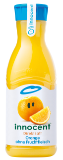 Innocent Direktsaft Orange ohne Fruchtfleisch - 900 g Flasche