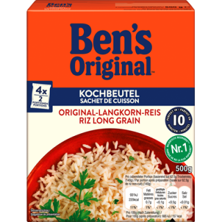 Bens Original Langkorn-Reis Kochbeutel - 500 g Schachtel