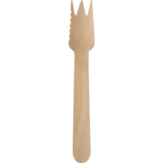 PapStar Pure Kuchen-/Snackgabeln, Holz, 14 cm - 100...