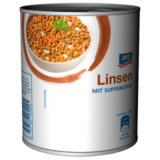 aro Linsen mit Suppengrün - 850 ml Dose