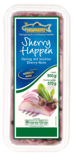 Friesenkrone Heringshappen in Sherry-Aufguss - 950 g Schale