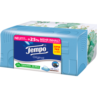 Tempo Duo-Box, 2 Packungenà 100 Blatt