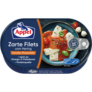Appel Heringsfilets Tomate-Mozzarella - 200 g Dose