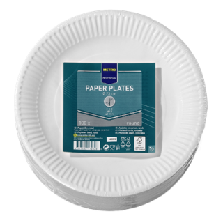 METRO PROFESSIONAL Teller rund Pappe Ø 23 cm - 100 Stück Packung
