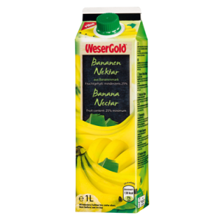 Wesergold Bananennektar - 1 l Faltschachtel