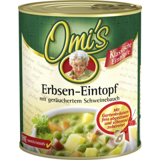 Omis Erbsen-Eintopf mit magerem Schweinefleisch - 800 g Dose