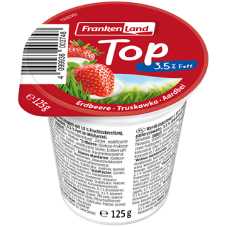 Frankenland Top Fruchtjoghurt 3,5 % Fett, Erdbeere,...