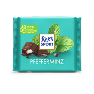 Ritter Sport Bunte Vielfalt Pfefferminz - 100 g Stück