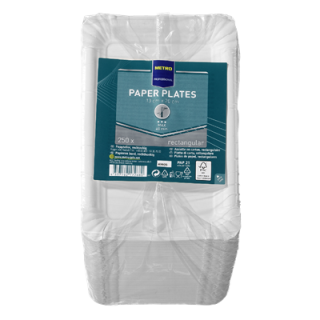 METRO PROFESSIONAL Teller Pappe 13 x 20 cm - 250 Stück Packung