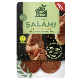 Billie Green Vegane Salami Pfeffer gekühlt - 70 g Schale