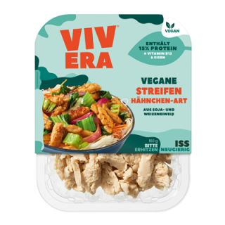 Vivera Vegane Streifen Hähnchen Art gekühlt - 160 g Packung
