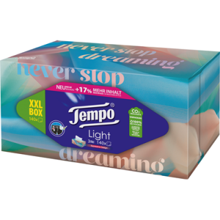 Tempo XXL Light Box, 140 Taschentücher