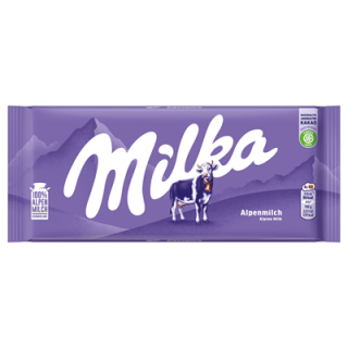 Milka Tafelschokolade Alpenmilch - 90 g Stück