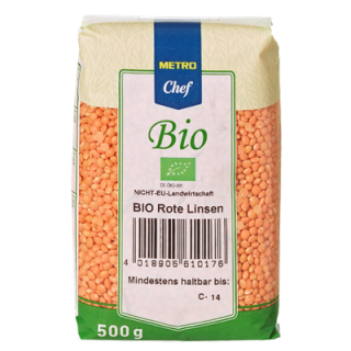 METRO Chef Bio Rote Linsen - 500 g Beutel