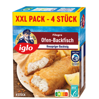 Iglo Filegro Traditoneller Ofen-Backfisch XXL...