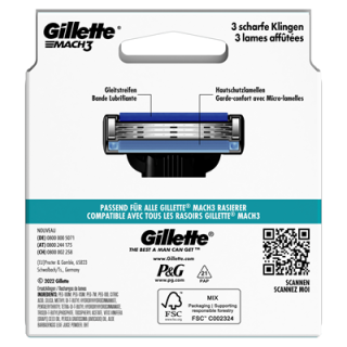 Gillette Systemklingen Mach3 12 Stück