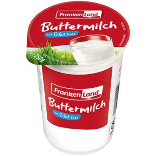 Frankenland Reine Buttermilch 0,5 % Fett 250 g Becher