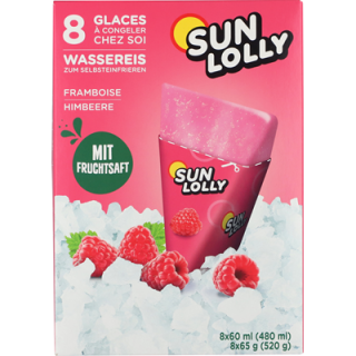 Sun Lolly Eis Himbeere 12 Stück - 520 g Schachtel