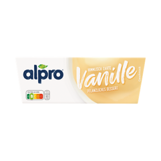 alpro Soya Dessert, Feine Vanille gekühlt 4 Becher à 125 g - 500 g Stück
