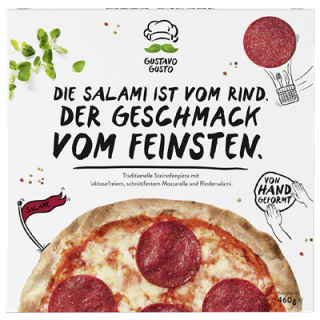 GUSTAVO GUSTO Originale Pizza Salame tiefgefroren 30 cm -...