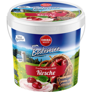Omira Fruchtjoghurt Kirsche 3,8 % Fett - 1,00 kg Eimer