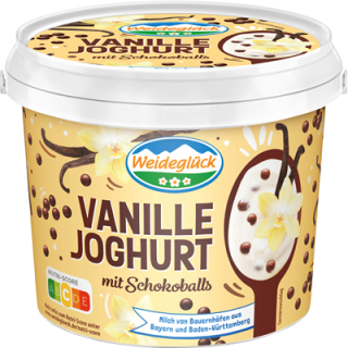 Weideglück Fruchtjoghurt 3,5 %, Vanille-Schokoballs gekühlt - 800 g