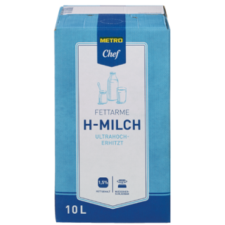 METRO Chef H-Milch 1,5 % Fett - 10 kg Bag-in-Box